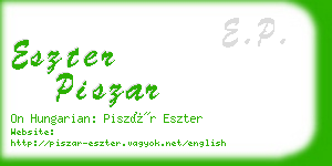 eszter piszar business card